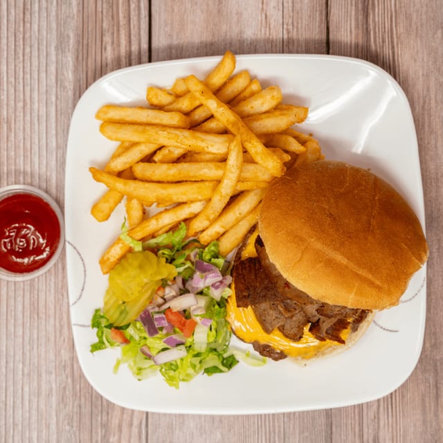 Gyro Cheese Burger.