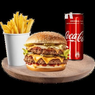 Double Cheeseburger W/Fries and Drink